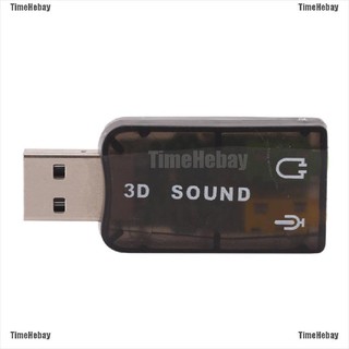 【TimeHebay】ชุดหูฟังสเตอริโอ แจ็คไมโครโฟน Usb 5.1 เป็น 3.5 มม. เสียง 3D