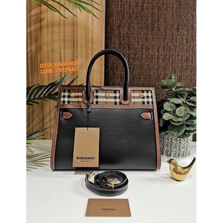 BURBERRY Leather and Vintage Handle Bag VIP GIFT แท้💯% เคาน์เตอร์ ตปท.