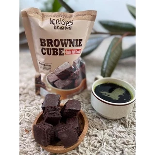 บราวนี่คิวบ์แบบกรอบ krispy brown ดาร์ช็อกโกแลต