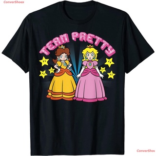 Tee เสื้อวินเทจชาย เสื้อยืดยอดนิยม Super Mario Peach And Daisy Team Pretty T-Shirt Sports T-shirt