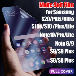 ฟิล์มไฮโดรเจล เต็มจอฟิล์มฝ้า คลือบอ่อน Samsung Galaxy Note 10 Pro 9 8 S10 Plus S10e S10 S9 S8 S20 Ultra Lite Matte Hydrogel film