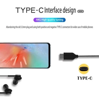 SAMSUNG Original Type-CหูฟังEO-IG955ชุดหูฟังIn-ear Type-Cพร้อมไมโครโฟนสําหรับSamsung galaxy NOTE 10 /20 S20 S21 S10 PLUS AKGชุดหูฟัง