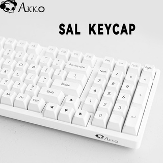 AKKO  SAL profile keycap/full set/black and white/ABS material/double shot/mechanical keyboard general