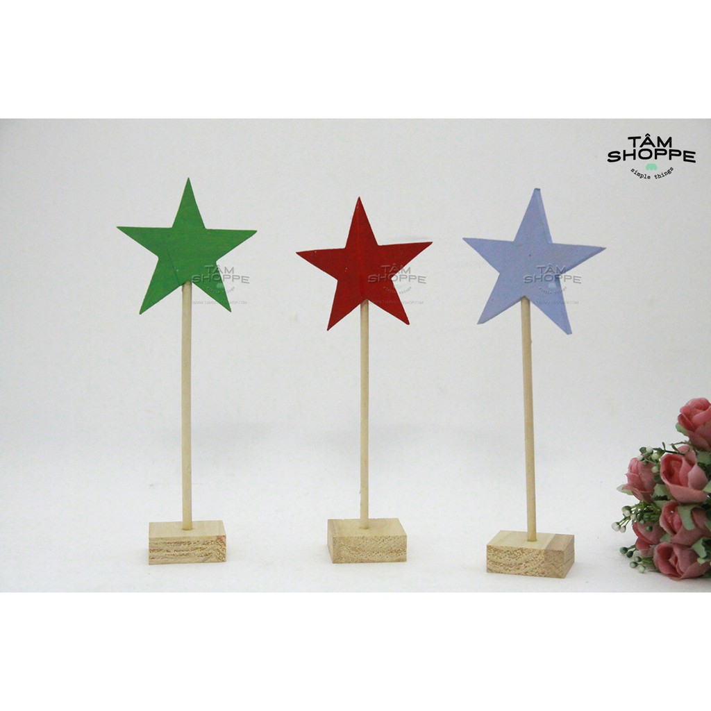 WOODEN TABLE STAR TREE NO. 13