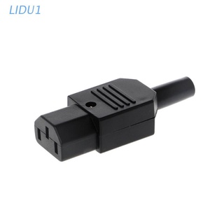 Lidu1 IEC 320 C13 ปลั๊กตัวเมีย 3 Pin ซ็อกเก็ต 10A 250V หมุนได้