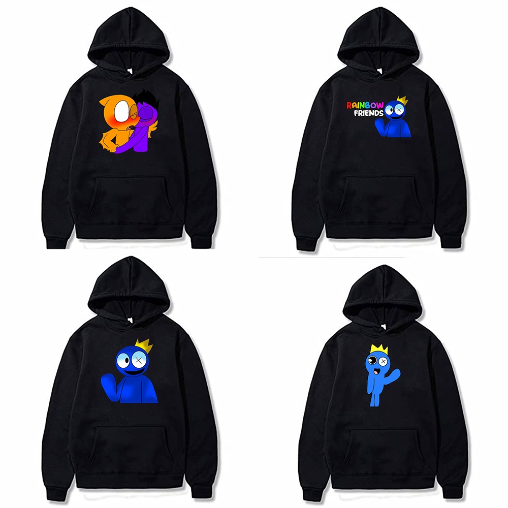 Rainbow Friends เกม Obby สยองขวัญลูกเรือ Ocs Roblox Hoodie 250g Heavyweight เสื้อผู้ชายผู้หญิงเสื้อส