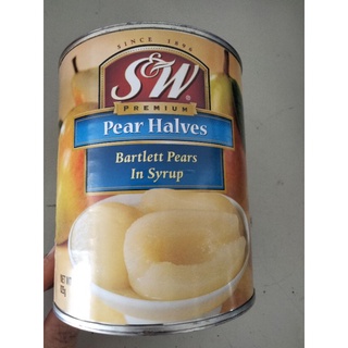 S&amp;W Pear Halves Bartlett PEARS in Syrup ลูกแพร์ ใน น้ำเชื่อม เอสแอนด์ดับบลิว 825 กรัม