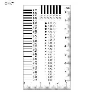 OF Badge gauge Stain card Point gauge wire gauge film ruler Stain contrast ruler RY