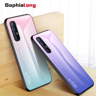 เคสโทรศัพท์ แบบกระจกนิรภัย ขอบ TPU สำหรับ OPPO Reno 3 4 Reno3 Reno4 Pro 4G 5G