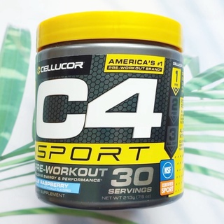 (Cellucor®) C4 Sport Pre-Workout Creatine 3.18 g, Blue Raspberry 213 g อาหารเสริมครีเอทีน เพิ่มพลังงานก่อนออกกำลังกาย