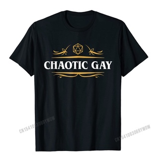 เสื้อยืดลําลอง ผ้าฝ้าย แขนสั้น พิมพ์ลาย Nerdy Chaotic Gay Alignment Dice Collector D20 สําหรับผู้ชายสามารถปรับแต่งได้