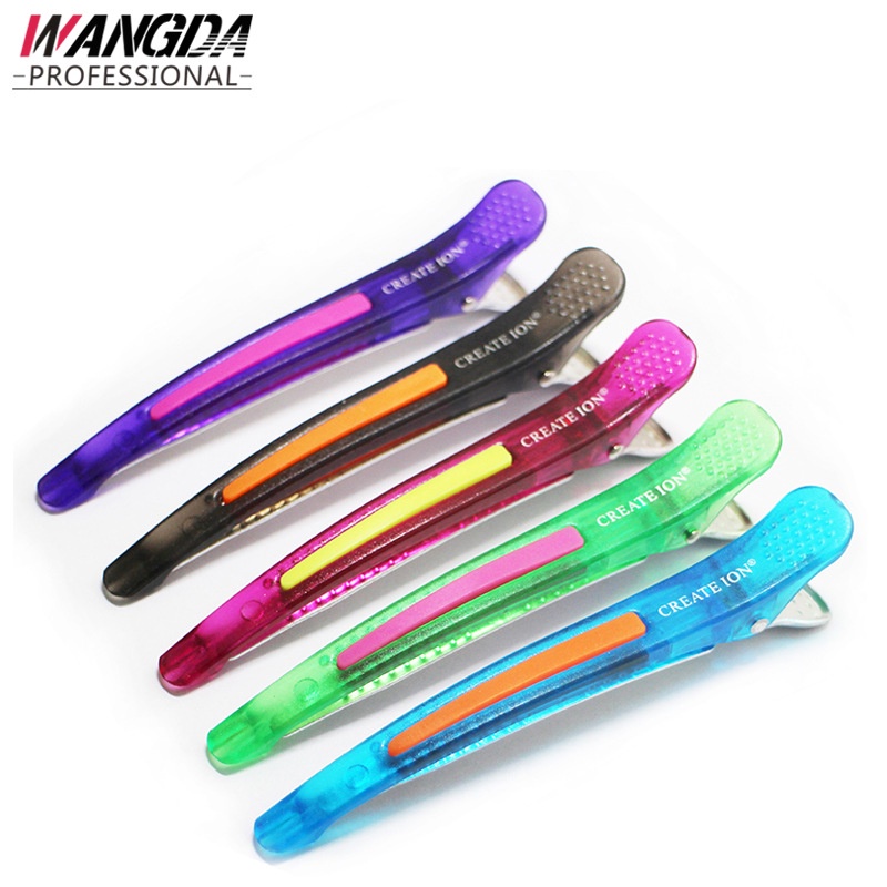 พร้อมส่ง กิ๊บติดผมหนังจระเข้ แบบแบน 6 ชิ้น สําหรับร้านทําผม