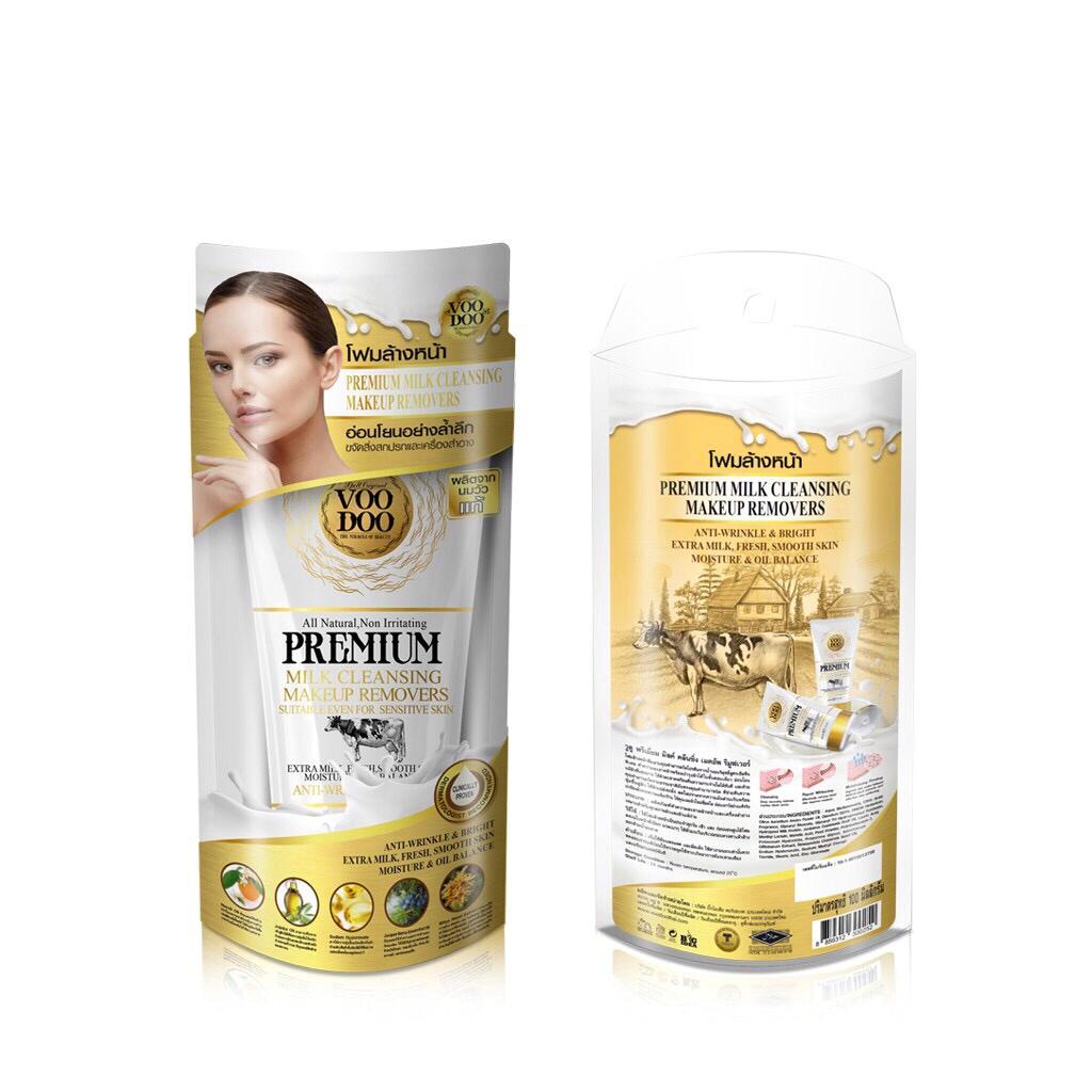 โฟม VooDoo โฟมนม โฟม VooDoo  Facial foam black โฟมล้างหน้าวูดู โฟม ขาว-ดำ