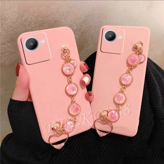 เคสโทรศัพท์มือถือ Realme C30 C31 C35 GT NEO 3 3T 2 Pro Narzo 50 Pro 5G 4G 2022 New Smartphone Softcase With Chain Fall Proof Handphone Casing Skin Feel TPU Girls Phone Case Back Cover RealmeC30