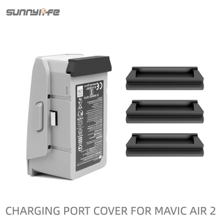 Sunnylife ฝาครอบปลั๊กซิลิโคนกันฝุ่นสําหรับ Dji Mavic Air 2 /2S Battery 2S /2 3ชิ้น