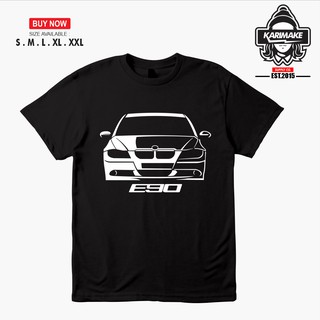 เสื้อยืด พิมพ์ลายรถยนต์ BMW E90