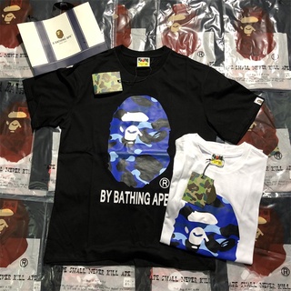 เสื้อยืดแขนสั้นลําลอง ผ้าฝ้าย พิมพ์ลาย BA&amp;E Camo แฟชั่นสตรีท สําหรับผู้ชาย และผู้หญิง