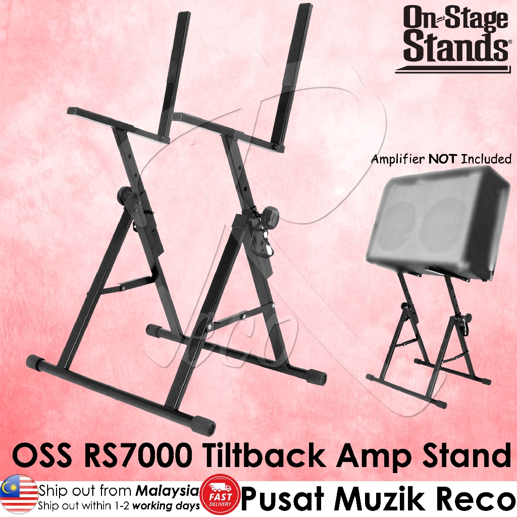 OSS ขาตั้งบนเวที RS7000 Tiltback กีตาร์ Amp Stand Akustik Gitar Elektrik Bass Gitar Amp Stand