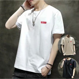 Triple A💕Korean version of the 2021 new short-sleeved T-shirt mens trend slim bottoming shirt youth plus size round neck t-shirt trend