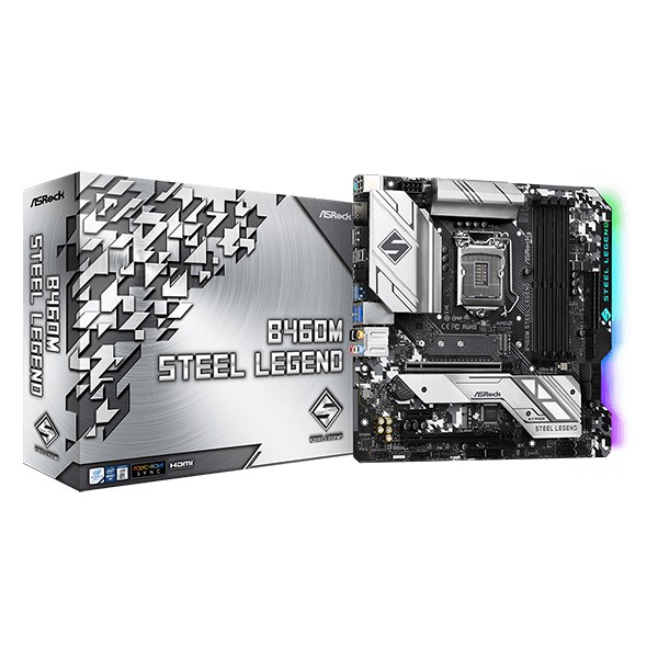เมนบอร์ดASROCk B460M STEEL LEGEND SOCKET1200 SUPPORT GENT10 ราคาถูกที่สุด