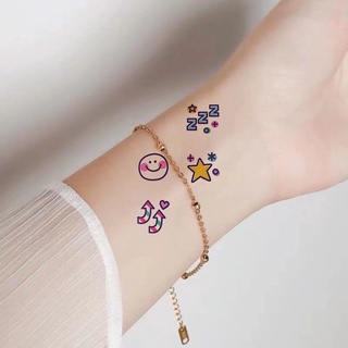 สติกเกอร์ แทททู รอยสัก นำเข้า ลายเล็ก  2 แผ่น 19  ** tattoo sticker กันน้ำ