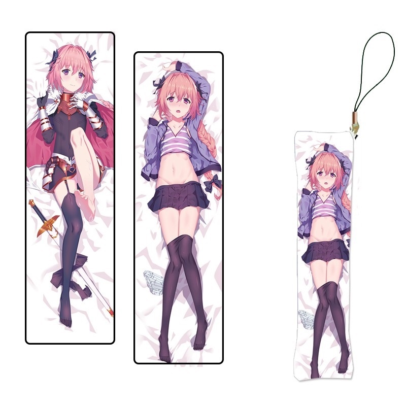 พวงกุญแจ จี้ตุ๊กตาอนิเมะ Fate/Apocrypha Astolfo Mini Dakimakura สําหรับห้อยโทรศัพท์มือถือ ของขวัญ