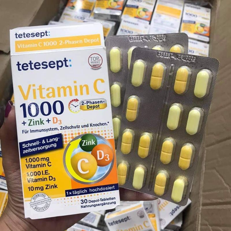 Tetesept Vitamin C 1000 + Zink + D3 วิตามินจากเยอรมัน 🇩🇪