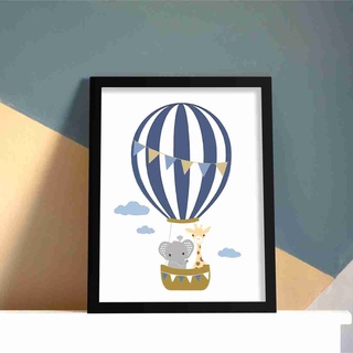 SB Design Square รูปพร้อมกรอบ DoseArt รุ่น Balloon Trip 30x35 cm (23x28 ซม.)