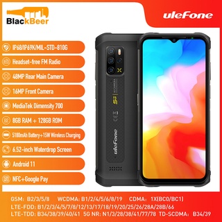 Ulefone Armor 12 5G Rugged Waterproof CellPhone Android 11 8G 128GB Mobile Phone 6.52 Inch Smartphone 5180mAh NFC