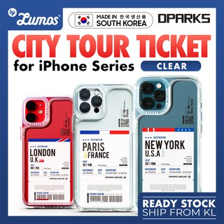 เคสโทรศัพท์มือถือ แบบใส ลายตั๋วเครื่องบิน Dparks City Tour สําหรับ iPhone 13 mini 13 Pro 13 Pro Max 12 mini 12 Pro 12 Pro Max