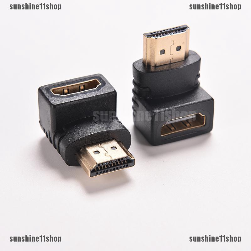 SS&Right Angle HDMI Cable Adapter Male to Female TV Connector 270 90 ...