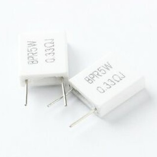 R Resistor Ceramic ตัวต้านทานกระเบื้อง 5W แนวตั้ง