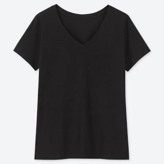 FF.shop-เสื้อยืดคอวีสีพื้นสไตล์เกาหลีใส่สบายผ้านิ่ม #635
