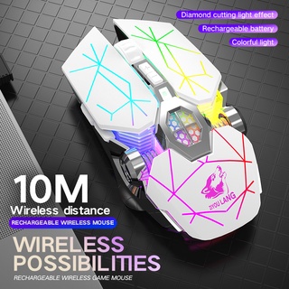 【เมาส์ไร้สาย/Wireless mouse】Optical Macro RGB Gaming Mouse เมาส์เกมมิ่ง ออฟติคอล ตั้งมาโครคีย์ได้ ความแม่นยำสูงปรับ X13