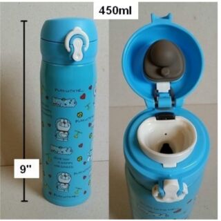 กระติกเก็บร้อน เย็น แบบเปิด เทดื่ม ลาย โดราเอม่อน Doraemon สูง 9 นิ้ว จุน้ำได้ 450ml