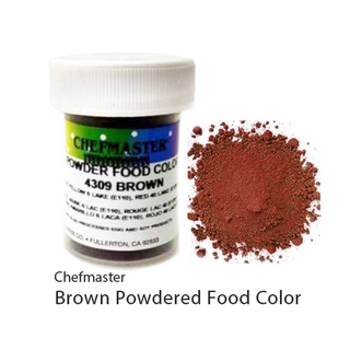 Chefmaster 4309 Powder Candy Brown 3 g. สีผงผสมอาหาร สีผสมช็อกโกแลต สีน้ำตาล