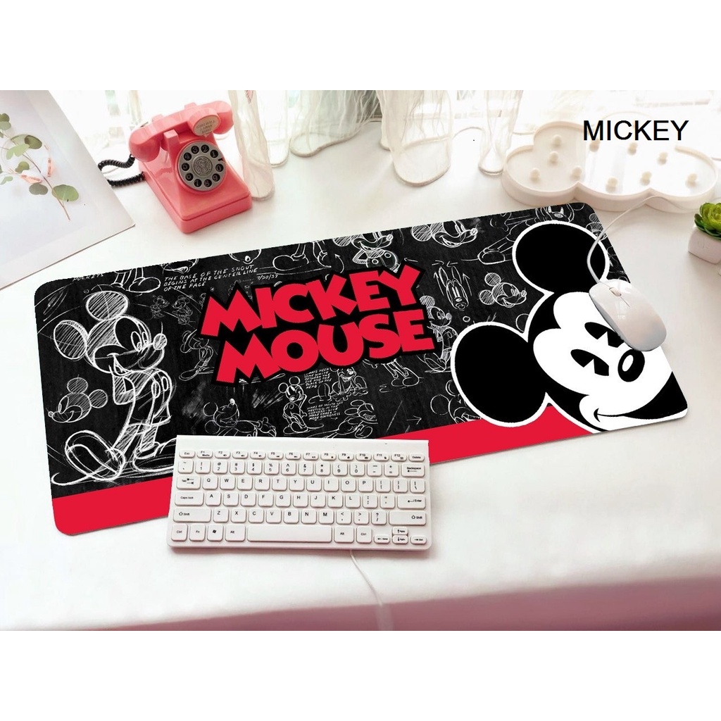 MICKEY MOUSE R แผ่นรอง คีย์บอร์ด รองคีย์บอร์ด keyboard ลาย มิดกึั  MICKEY MOUSE RB ขนาด 30 x 70 cm แผ่นหนานุ่ม BY 8118 ราคา ถูกที่สุด ดีลบีเคเค แกลเลอรีภาพที่ 2