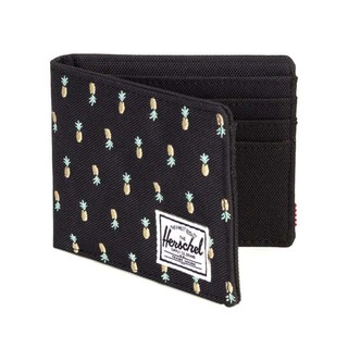 กระเป๋าสตางค์ Herschel Supply Roy Wallet - Black Pineapple / Embroidery with RFID Blocking ของแท้ ส่ง