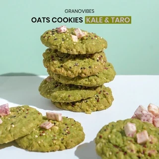 [💛เจ/ รสยุสุ มังสวิรัติ] Granovibes Oats Cookies กราโนไวบ์ส คุกกี้ข้าวโอ๊ต 1 กล่อง บรรจุ 16 ซอง (เลือกรสในตัวเลือก)