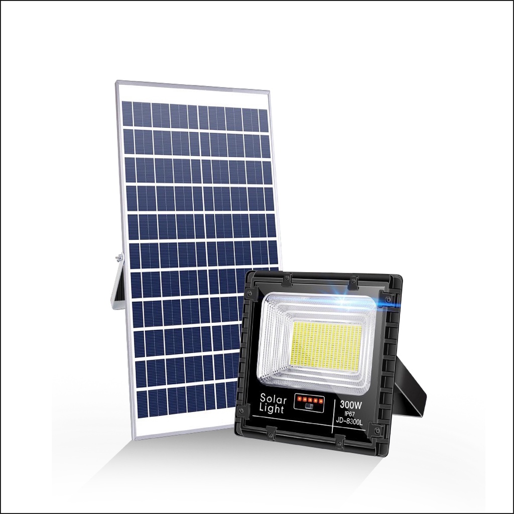 JD Jindian Solar Light 300W รุ่น JD-8300L โคมไฟพลังงานแสงอาทิตย์ 1 ชุด ...