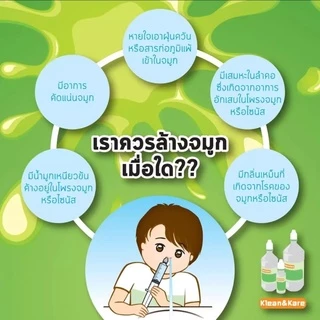 อุปกรณ์ช่วยล้างจมูกใช้ร่วมกับไซริงส์และน้ำเกลือ มีทั้งหมด 4 แบบ Klean & Kare / Sofclens / Kleanasal