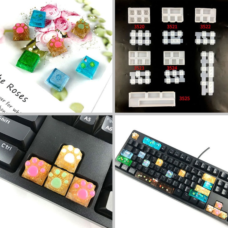 Li Keycap Mold DIY Mechanical Keyboard แม่พิมพ์ซิลิโคนอีพ็อกซี่แม่พิมพ์สําหรับแมว Craw KeyCa