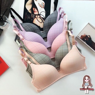 👙 เ​สื้อในแฟชั่น ฟองน้ำบาง บราไร้โครง ถอดสายได้ 👙 E12