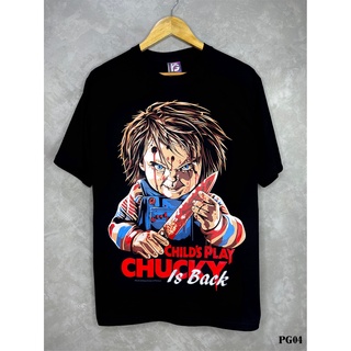 Chuckyเสื้อยืดสีดำสกรีนลายPG04