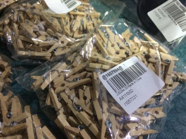ไม้หนีบ จำนวน 100 ตัว ขนาด 2.5 ซม. #wood clip wooden ไม้