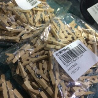 ไม้หนีบ จำนวน 100 ตัว ขนาด 2.5 ซม. #wood clip wooden ไม้