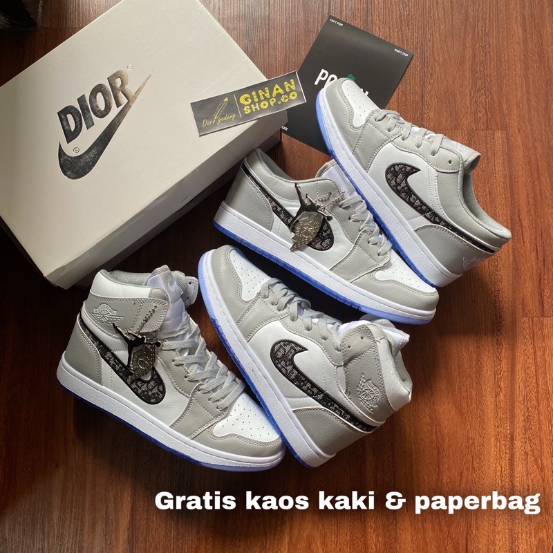 รองเท้า A1R J0RDAN x DI*R รองเท้าผ้าใบบาสเกตบอลผู้ชายและผู้หญิงบาสเกตบอลนําเข้า