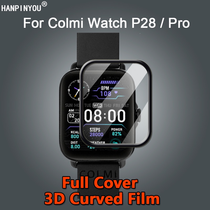 ใช้งานร่วมกับสําหรับ Colmi สมาร์ทวอท์ช P28 P8 P9 Pro i20 i30 Ultra Clear ฝาครอบ 3D โค้งนุ่ม PMMA ฟิล