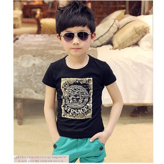 🚩 ลดล้างสต๊อก [Size 120] (มี 3 สี) เสื้อยืดเด็กชาย ลาย VERSACE (K12238)