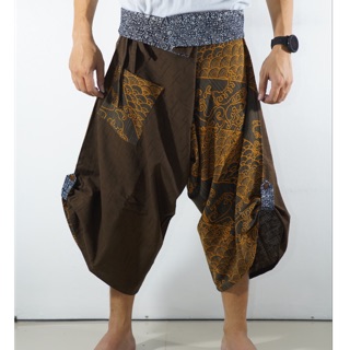 Samurai Pantsกางเกงซามูไรเอวมัดลายเกล็ดปลา